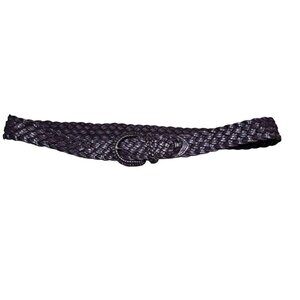 Vintage 1990s Y2K Scott Design Purple Braided Leather Belt Size‎ 28 Art You Wear